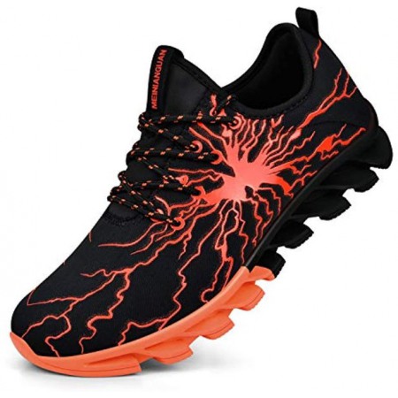 Men's Fashion Sneakers Slip On Tennis Work Shoes Slip Resistant Athletic Sports Running Casual Walking Gym Workout Shoes