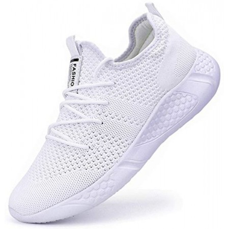 Mens Lightweight Athletic Running Walking Gym Shoes Casual Sports Shoes Fashion Sneakers Walking Shoes White