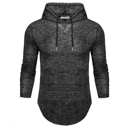 Hooded Casual Solid Color Men's T-Shirt Loose Casual Trendy T-Shirt